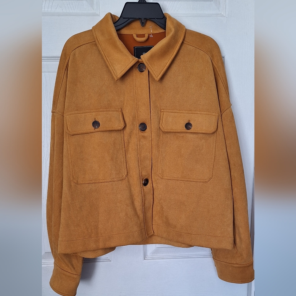 Bagatelle Camel Faux Suede Oversized Jacket Size XL